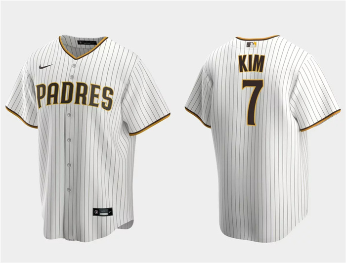 Men's San Diego Padres #7 Ha-Seong Kim White Cool Base Stitched Jersey Men's San Diego Padres #7 Ha-Seong Kim White Cool Base Stitched Jersey