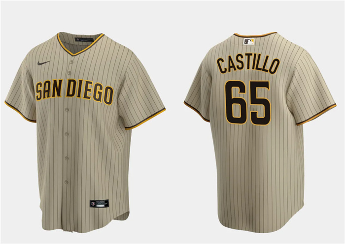 Men's San Diego Padres #65 José Castillo Tan Cool Base Stitched Jersey Men's San Diego Padres #65 José Castillo Tan Cool Base Stitched Jersey