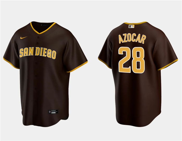 Men's San Diego Padres #28 José Azocar Brown Cool Base Stitched Jersey Men's San Diego Padres #28 José Azocar Brown Cool Base Stitched Jersey