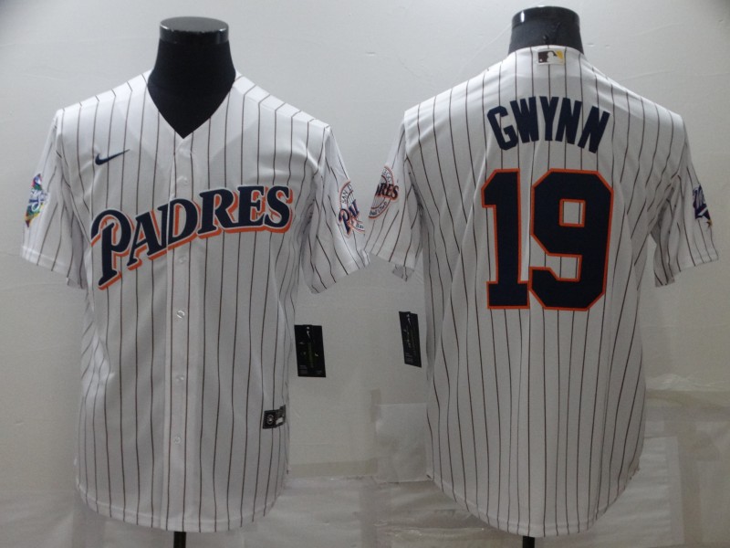 Men's San Diego Padres #19 Tony Gwynn White Cool Base Stitched Jersey Men's San Diego Padres #19 Tony Gwynn White Cool Base Stitched Jersey