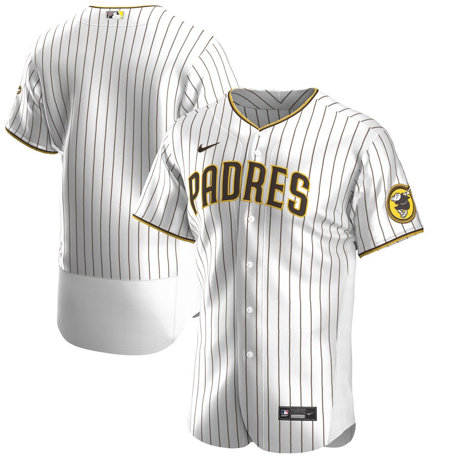 San Diego Padres Men's Nike White Brown Authentic Alternate Team MLB Jersey San Diego Padres Men's Nike White Brown Authentic Alternate Team MLB Jersey