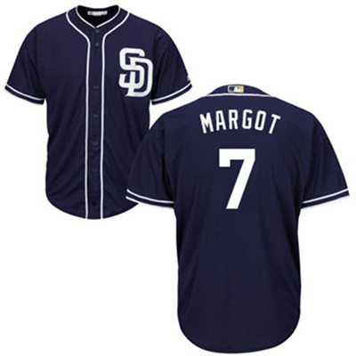 Padres #7 Manuel Margot Navy Blue New Cool Base Stitched Baseball Jersey Padres #7 Manuel Margot Navy Blue New Cool Base Stitched Baseball Jersey
