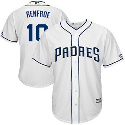 Padres #10 Hunter Renfroe White New Cool Base Stitched Baseball Jersey Padres #10 Hunter Renfroe White New Cool Base Stitched Baseball Jersey