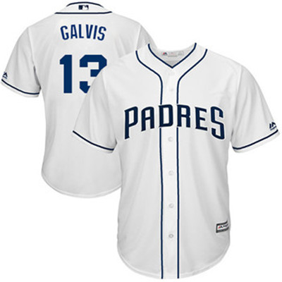 Padres #13 Freddy Galvis White New Cool Base Stitched Baseball Jersey Padres #13 Freddy Galvis White New Cool Base Stitched Baseball Jersey