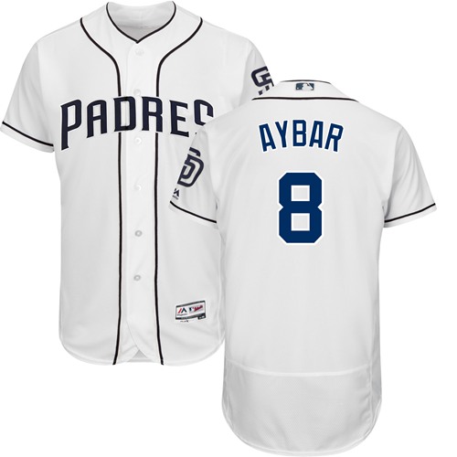 Padres #8 Erick Aybar White Flexbase Authentic Collection Stitched Baseball Jersey Padres #8 Erick Aybar White Flexbase Authentic Collection Stitched Baseball Jersey