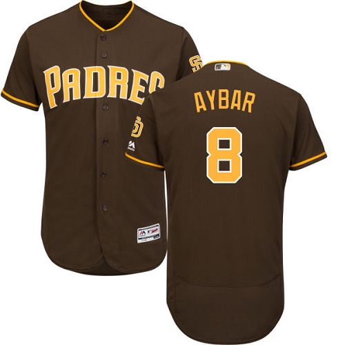 Padres #8 Erick Aybar Brown Flexbase Authentic Collection Stitched Baseball Jersey Padres #8 Erick Aybar Brown Flexbase Authentic Collection Stitched Baseball Jersey