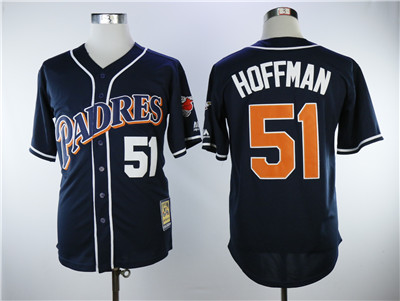 Padres #51 Trevor Hoffman Navy Blue Throwback Stitched MLB Jersey Padres #51 Trevor Hoffman Navy Blue Throwback Stitched MLB Jersey