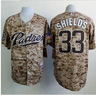 San Diego Padres #33 James Shields Camo Alternate 2 Cool Base Stitched Baseball Jersey San Diego Padres #33 James Shields Camo Alternate 2 Cool Base Stitched Baseball Jersey
