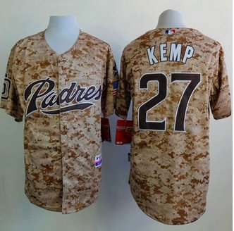 San Diego Padres #27 Matt Kemp Camo Alternate 2 Cool Base Stitched Baseball Jersey San Diego Padres #27 Matt Kemp Camo Alternate 2 Cool Base Stitched Baseball Jersey