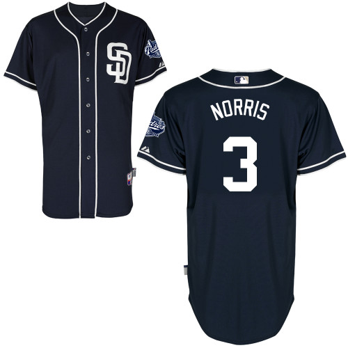 San Diego Padres #3Derek Norris Authentic Personalized Alternate Blue Jersey San Diego Padres #3Derek Norris Authentic Personalized Alternate Blue Jersey