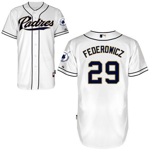 San Diego Padres #29Tim Federowicz Authentic Personalized Home White Jersey San Diego Padres #29Tim Federowicz Authentic Personalized Home White Jersey