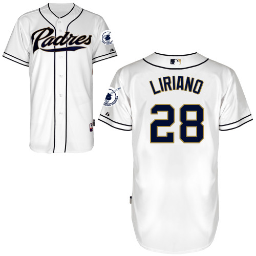 San Diego Padres #28Rymer Liriano Authentic Personalized Home White Jersey San Diego Padres #28Rymer Liriano Authentic Personalized Home White Jersey