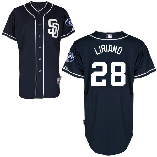 San Diego Padres #28Rymer Liriano Authentic Personalized Alternate Blue Jersey San Diego Padres #28Rymer Liriano Authentic Personalized Alternate Blue Jersey