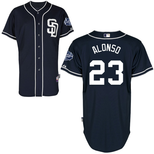 San Diego Padres #23Yonder Alonso Authentic Personalized Alternate Blue Jersey San Diego Padres #23Yonder Alonso Authentic Personalized Alternate Blue Jersey