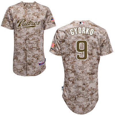 San Diego Padres #9 Jedd Gyorko Authentic Personalized Alternate Camo Jersey San Diego Padres #9 Jedd Gyorko Authentic Personalized Alternate Camo Jersey