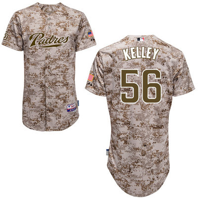 San Diego Padres #56Shawn Kelley Authentic Personalized Alternate Camo Jersey San Diego Padres #56Shawn Kelley Authentic Personalized Alternate Camo Jersey