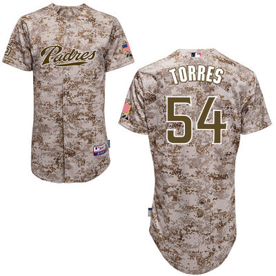 San Diego Padres #54 Alex Torres Authentic Personalized Alternate Camo Jersey San Diego Padres #54 Alex Torres Authentic Personalized Alternate Camo Jersey
