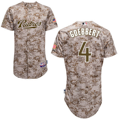 San Diego Padres #4Jake Goebbert Authentic Personalized Alternate Camo Jersey San Diego Padres #4Jake Goebbert Authentic Personalized Alternate Camo Jersey