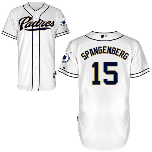 San Diego Padres #15Cory Spangenberg Authentic Personalized Home White Jersey San Diego Padres #15Cory Spangenberg Authentic Personalized Home White Jersey