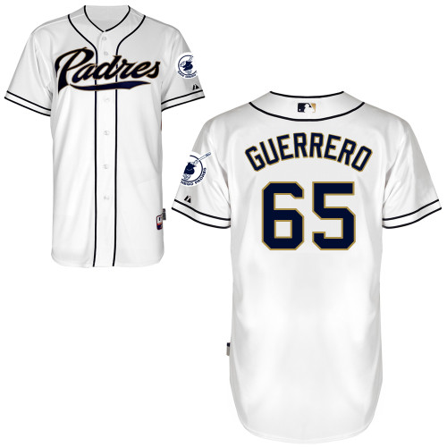 San Diego Padres #65Tayron Guerrero Authentic Personalized Home White Jersey San Diego Padres #65Tayron Guerrero Authentic Personalized Home White Jersey