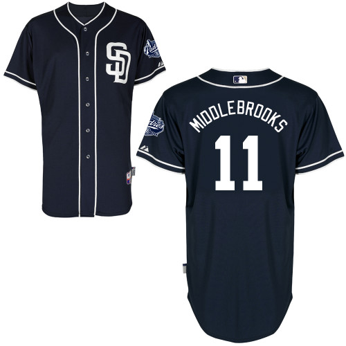 San Diego Padres #11Will Middlebrooks Authentic Personalized Alternate Blue Jersey San Diego Padres #11Will Middlebrooks Authentic Personalized Alternate Blue Jersey