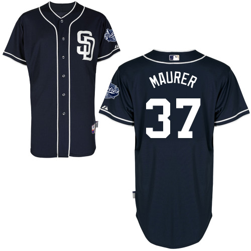 San Diego Padres #37Brandon Maurer Authentic Personalized Alternate Blue Jersey San Diego Padres #37Brandon Maurer Authentic Personalized Alternate Blue Jersey