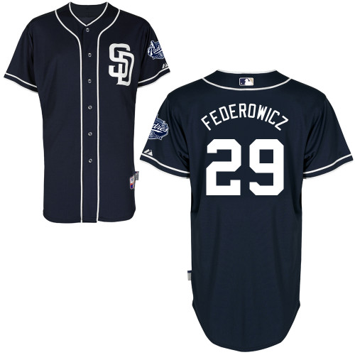 San Diego Padres #29Tim Federowicz Authentic Personalized Alternate Blue Jersey San Diego Padres #29Tim Federowicz Authentic Personalized Alternate Blue Jersey
