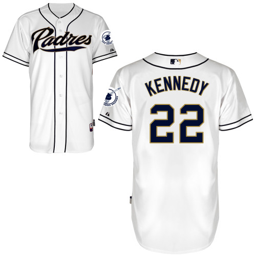 San Diego Padres #22 lan Kennedy Authentic Personalized Home White Jersey San Diego Padres #22 lan Kennedy Authentic Personalized Home White Jersey