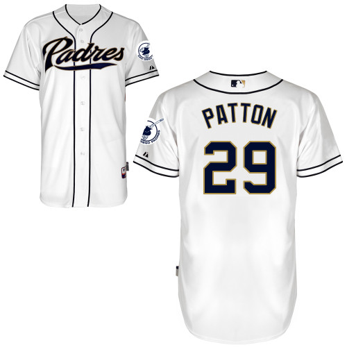 San Diego Padres #29Troy Patton Authentic Personalized Home White Jersey San Diego Padres #29Troy Patton Authentic Personalized Home White Jersey