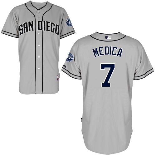 San Diego Padres #7Tommy Medica Authentic Personalized Road Gray Jersey San Diego Padres #7Tommy Medica Authentic Personalized Road Gray Jersey
