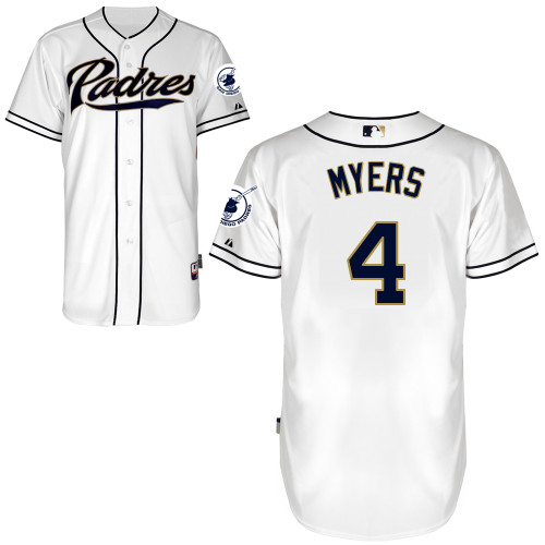 San Diego Padres #4Wil Myers Authentic Personalized Home White Jersey San Diego Padres #4Wil Myers Authentic Personalized Home White Jersey