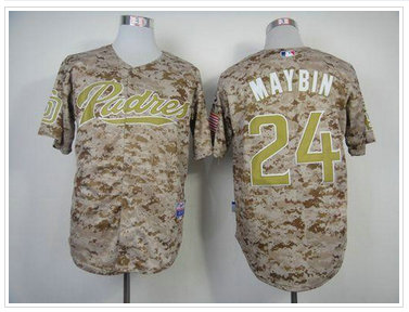 San Diego Padres #24 Cameron Maybin Camo Alternate 2 Cool Base Stitched Baseball Jersey San Diego Padres #24 Cameron Maybin Camo Alternate 2 Cool Base Stitched Baseball Jersey