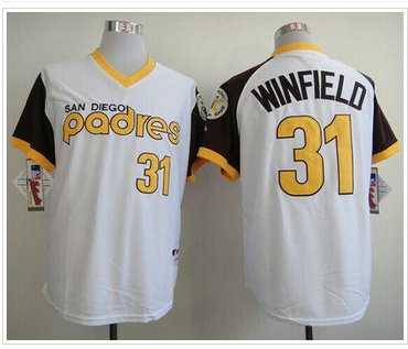 San Diego Padres #31 Dave Winfield White 1978 Turn Back The Clock Stitched Baseball Jersey San Diego Padres #31 Dave Winfield White 1978 Turn Back The Clock Stitched Baseball Jersey