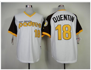 San Diego Padres #18 Carlos Quentin White 1978 Turn Back The Clock Baseball Jersey San Diego Padres #18 Carlos Quentin White 1978 Turn Back The Clock Baseball Jersey