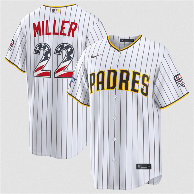 Men's San Diego Padres #22 Mason Miller White 2026 All-Star Edition Stars & Stripes Stadium Pick-A-Player Stitched Baseball Jersey Men's San Diego Padres #22 Mason Miller White 2026 All-Star Edition Stars & Stripes Stadium Pick-A-Player Stitched Baseball Jersey