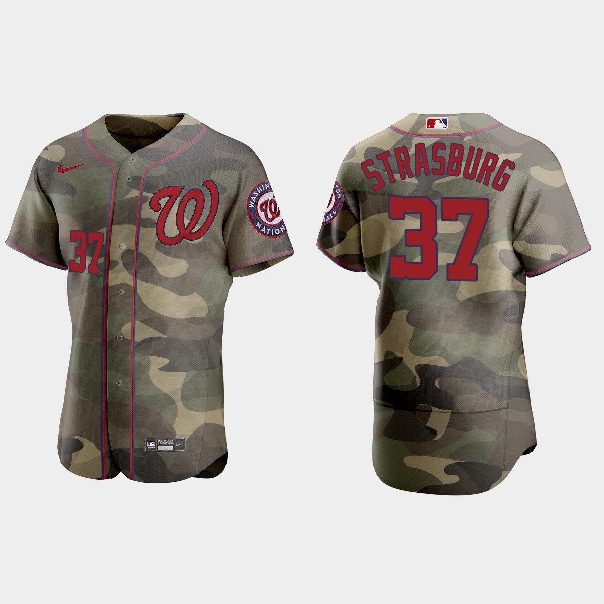 Washington Nationals #37 Stephen Strasburg Men's Nike 2021 Armed Forces Day Authentic MLB Jersey -Camo Washington Nationals #37 Stephen Strasburg Men's Nike 2021 Armed Forces Day Authentic MLB Jersey -Camo