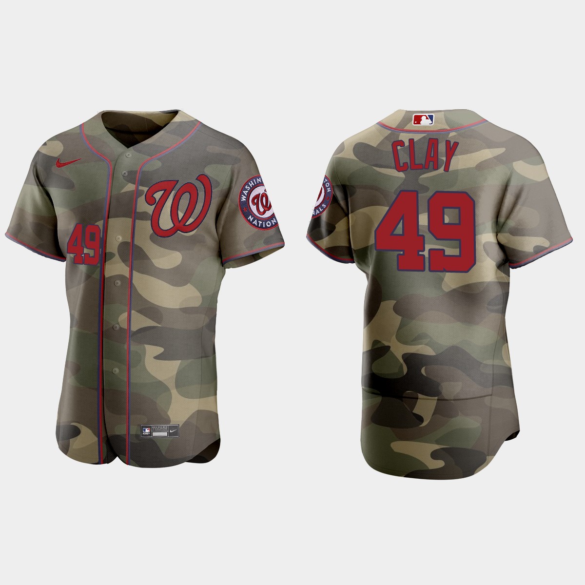 Washington Nationals #49 Sam Clay Men's Nike 2021 Armed Forces Day Authentic MLB Jersey -Camo Washington Nationals #49 Sam Clay Men's Nike 2021 Armed Forces Day Authentic MLB Jersey -Camo