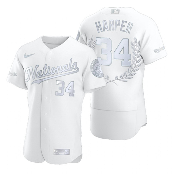 Nationals 34 Bryce Harper White Nike Flexbase Fashion Jersey Nationals 34 Bryce Harper White Nike Flexbase Fashion Jersey