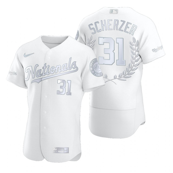 Nationals 31 Max Scherzer White Nike Flexbase Fashion Jersey Nationals 31 Max Scherzer White Nike Flexbase Fashion Jersey