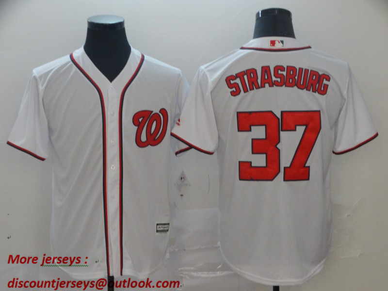 Nationals 37 Stephen Strasburg White Cool Base Jersey Nationals 37 Stephen Strasburg White Cool Base Jersey
