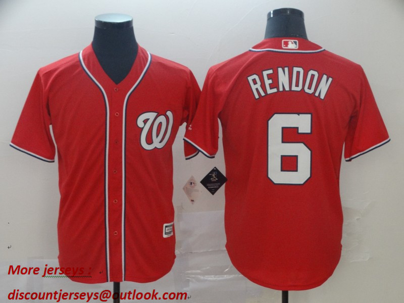 Nationals 6 Anthony Rendon Red Cool Base Jersey Nationals 6 Anthony Rendon Red Cool Base Jersey