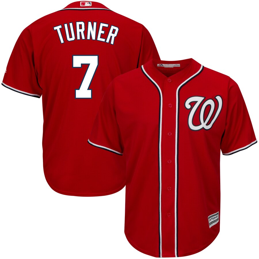 Nationals 7 Trea Turner Red Cool Base Jersey Nationals 7 Trea Turner Red Cool Base Jersey