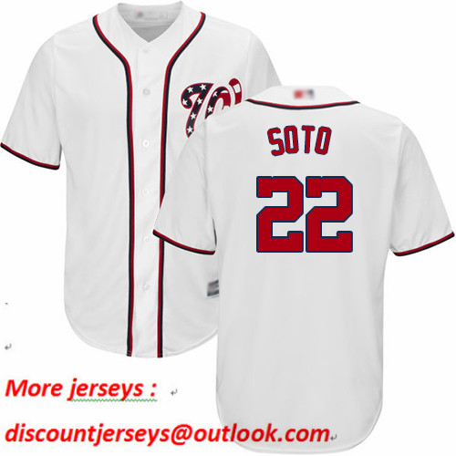 Nationals #22 Juan Soto White New Cool Base Stitched Baseball Jersey Nationals #22 Juan Soto White New Cool Base Stitched Baseball Jersey