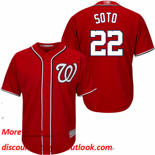Nationals #22 Juan Soto Red New Cool Base Stitched Baseball Jersey Nationals #22 Juan Soto Red New Cool Base Stitched Baseball Jersey