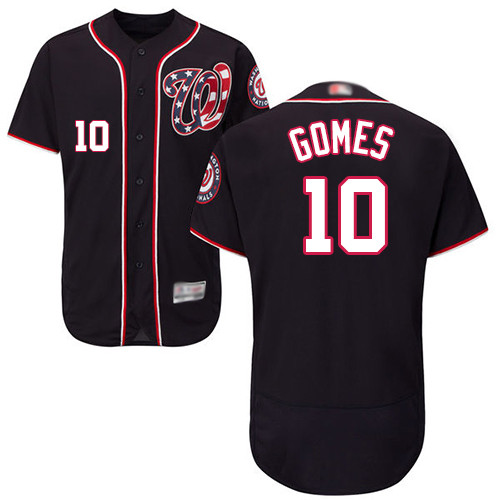 Nationals #10 Yan Gomes Navy Blue Flexbase Authentic Collection Stitched Baseball Jersey Nationals #10 Yan Gomes Navy Blue Flexbase Authentic Collection Stitched Baseball Jersey