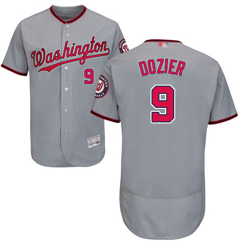 Nationals #9 Brian Dozier Grey Flexbase Authentic Collection Stitched Baseball Jersey Nationals #9 Brian Dozier Grey Flexbase Authentic Collection Stitched Baseball Jersey