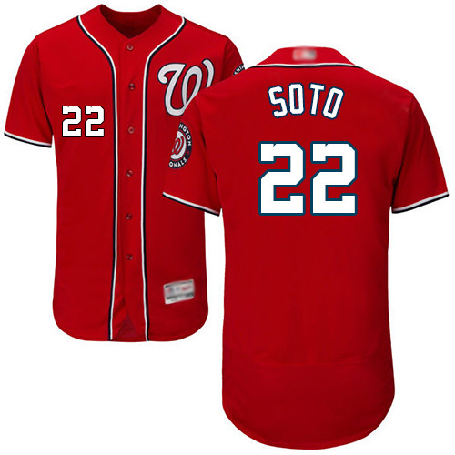 Nationals #22 Juan Soto Red Flexbase Authentic Collection Stitched Baseball Jersey Nationals #22 Juan Soto Red Flexbase Authentic Collection Stitched Baseball Jersey