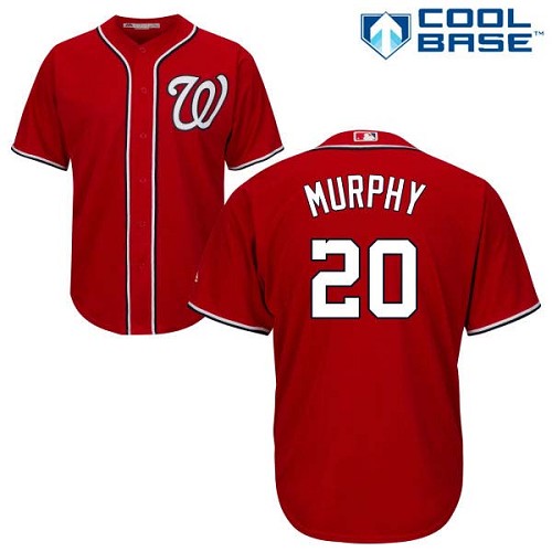 Nationals #20 Daniel Murphy Red New Cool Base Stitched MLB Jersey Nationals #20 Daniel Murphy Red New Cool Base Stitched MLB Jersey