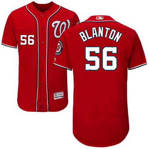 Nationals #56 Joe Blanton Red Flexbase Authentic Collection Stitched MLB Jersey Nationals #56 Joe Blanton Red Flexbase Authentic Collection Stitched MLB Jersey