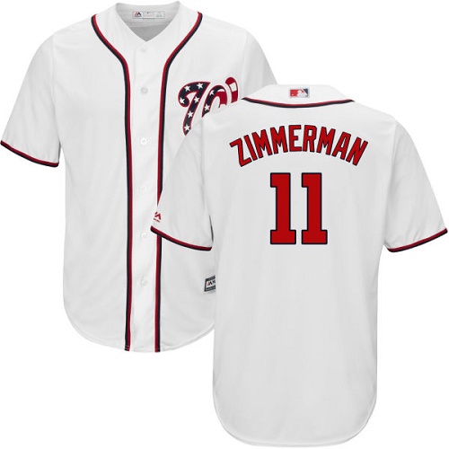 Nationals #11 Ryan Zimmerman White New Cool Base Stitched MLB Jersey Nationals #11 Ryan Zimmerman White New Cool Base Stitched MLB Jersey